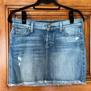 Denim Jean cutoff mini skirt. Size 26